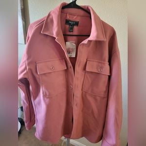 Forever 21 pink mens luberjack jacket size small